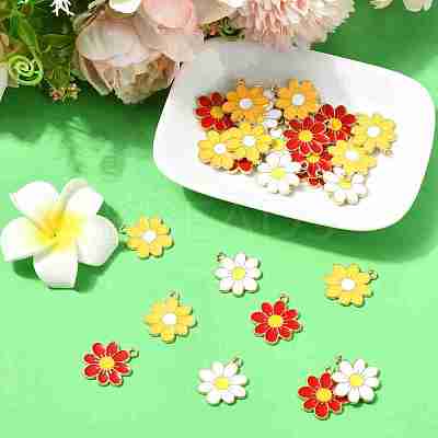 20Pcs Eco-Friendly Alloy Enamel Pendants ENAM-YW0005-85A-1