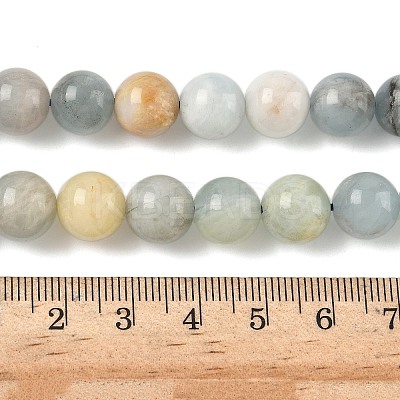 Natural Aquamarine Beads Strands G-D327-A01-10mm-1
