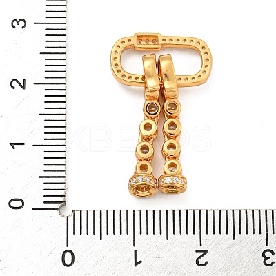 925 Sterling Silver Micro Pave Clear Cubic Zirconia Fold Over Clasps STER-U001-07G-1