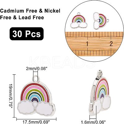 Alloy Enamel Pendants ENAM-NB0001-11P-NR-1