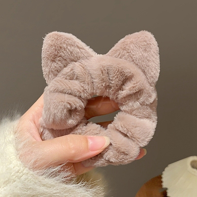 Cat Ear Plush Fabric Hair Ties PW-WGCD194-03-1