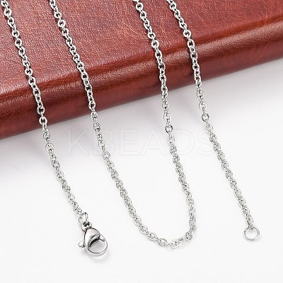 Tarnish Resistant 304 Stainless Steel Cable Chains for Necklace Making X-STAS-P045-05P-1