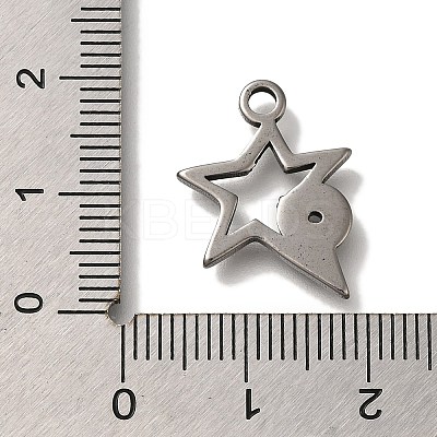 304 Stainless Steel Pendant Rhinestone Settings STAS-H223-01AS-01-1