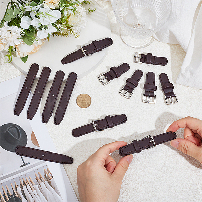 8 Pairs PU Leather Toggle Buckles DIY-GF0012-96A-1