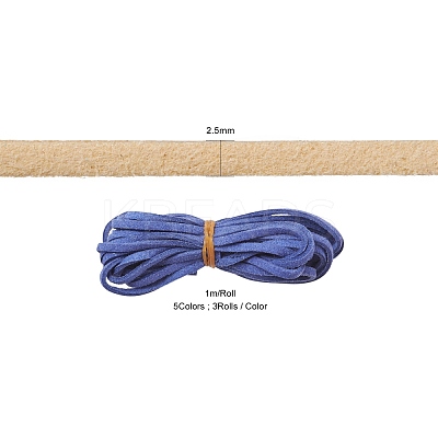 5 Strands 5 Colors Faux Suede Cord LW-FS0001-01D-1