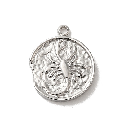 304 Stainless Steel Pendants STAS-B074-08P-10-1