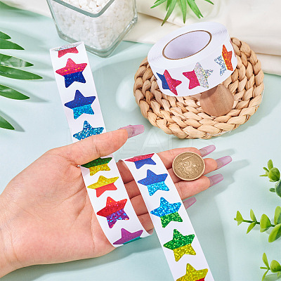2Rolls Star Laser Adhesive Stickers DIY-TA0012-98-1