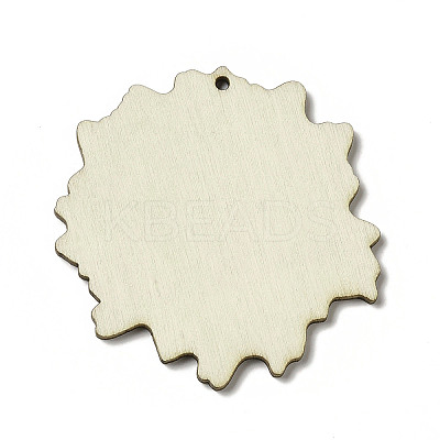 American Flag Theme Single Face Printed Aspen Wood Big Pendants WOOD-G014-16-1