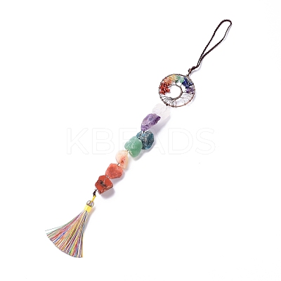 Natural Gemstone Big Pendant Decorations HJEW-F012-01-1
