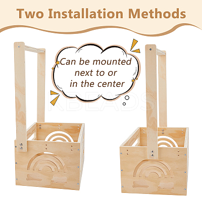 Rectangle Wooden Baby Shower Closet Crates ODIS-WH0099-102A-1