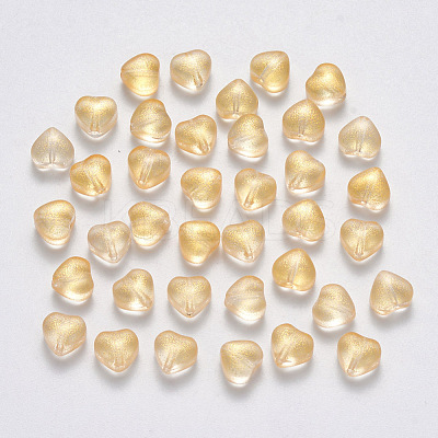 Transparent Spray Painted Glass Beads X-GLAA-R211-02-B03-1