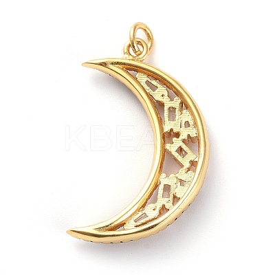 Brass Micro Pave Cubic Zirconia Pendants ZIRC-G157-26G-1