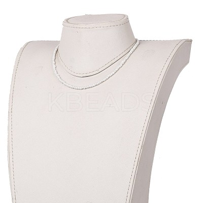 Round Glass Seed Beaded Necklaces NJEW-JN03207-03-1
