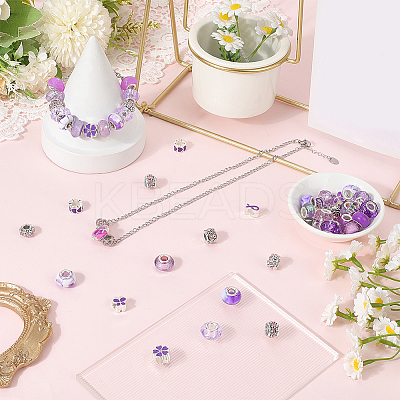 Alloy Rhinestone/Resin European Beads MPDL-SC0001-11C-1