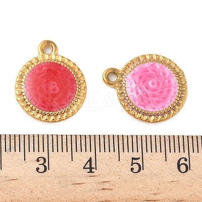304 Stainless Steel Enamel Pendants STAS-I346-50G-1