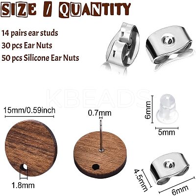 DIY Wooden Earring Making MAK-BC0001-19-1