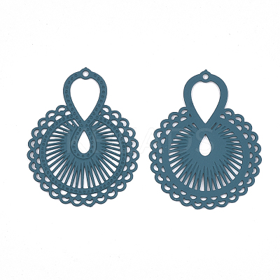 430 Stainless Steel Filigree Pendants LS-X-STAS-S108-22A-1