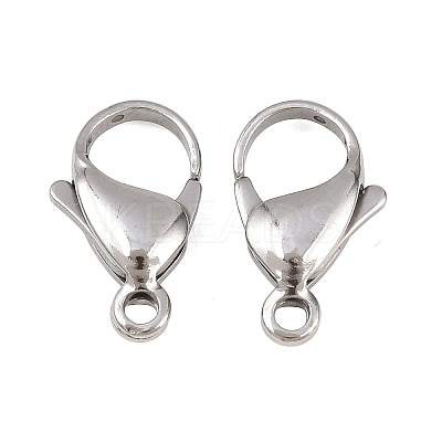 Tarnish Resistant 304 Stainless Steel Lobster Claw Clasps X-STAS-G035-H-1