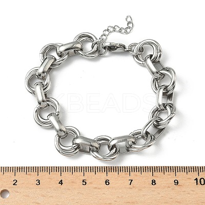 304 Stainless Steel Rolo Chain Bracelets for Women BJEW-S176-01P-A-1