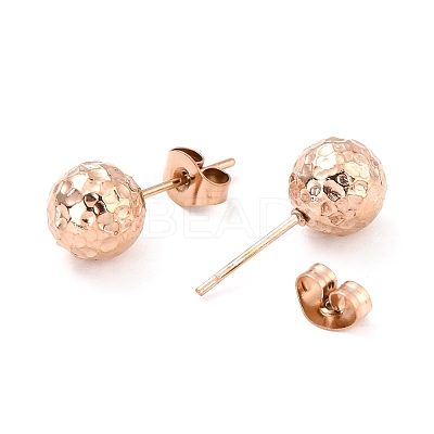 Ion Plating(IP) 304 Stainless Steel Stud Earring Findings STAS-I183-09B-RG-1
