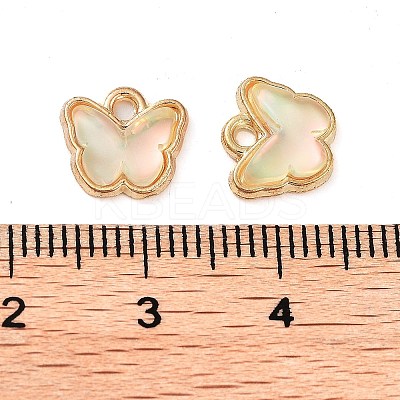 Rack Plating Alloy Glass Charms FIND-Q099-07G-07-1