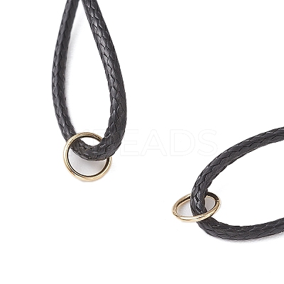 2Pcs 2 Colors Adjustable Waxed Polyester Cord Bracelet Making AJEW-JB01312-1
