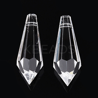 Transparent Glass Pendants GLAA-N025-01-1