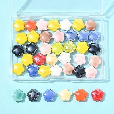 40Pcs Handmade Porcelain Beads PORC-FS0001-37-1
