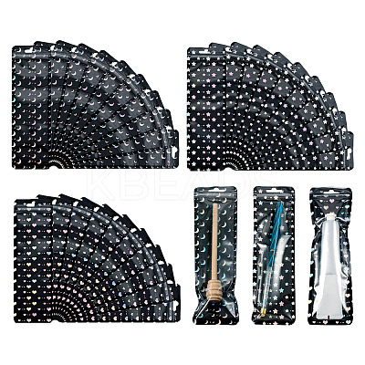 30Pcs 3 Styles Rectangle Laser Plastic Yin-yang Zip Top Gift Bags OPP-TA0001-12-1