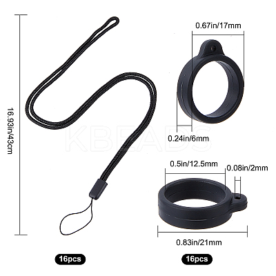 Portable Electronic Cigarette Anti-Lost Necklace Lanyard AJEW-WH0304-75B-1