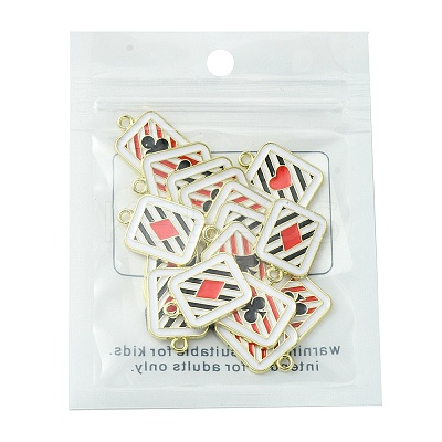 16Pcs 4 Styles Alloy Enamel Pendants ENAM-FS0001-69-1