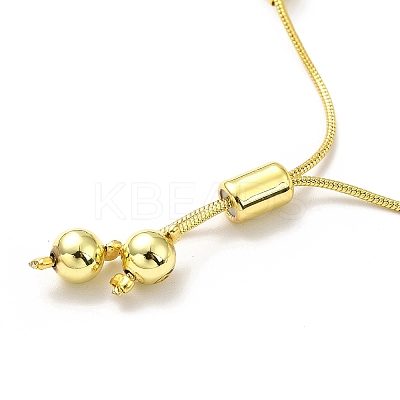 Rack Plating Brass Round Bead Slider Bracelets for Women LS-BJEW-M232-01G-B-1