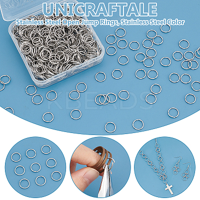 304 Stainless Steel Open Jump Rings STAS-UN0055-28C-P-1