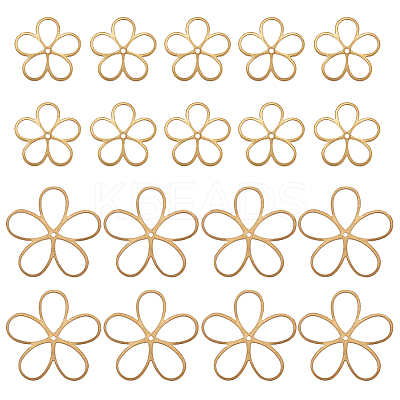 20Pcs 2 Style Brass Filigree Joiners KK-BC0011-66-1