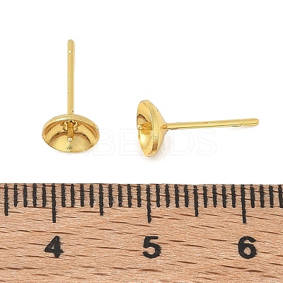 Brass Stud Earring Findings KK-A300-29B-G-1