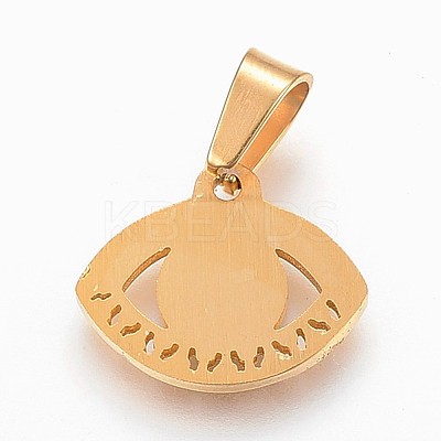 Ion Plating(IP) 304 Stainless Steel Enamel Pendants X-STAS-F165-44G-1