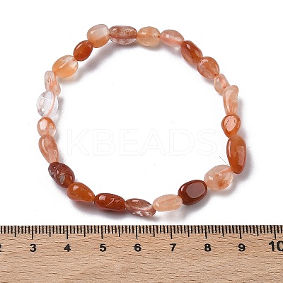 Natural Natural Red Quartz Beads Stretch Bracelets for Women BJEW-Z158-02B-02-1