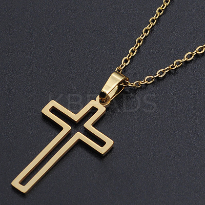 201 Stainless Steel Pendant Necklaces NJEW-S105-JN534-45-2-1