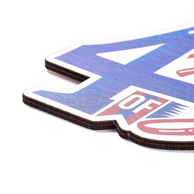 Independence Day Density Board Wooden Wall Ornament Doorplate Pendants HJEW-C004-05-1