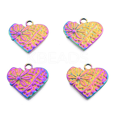 Ion Plating(IP) 201 Stainless Steel Pendants STAS-N098-242M-1