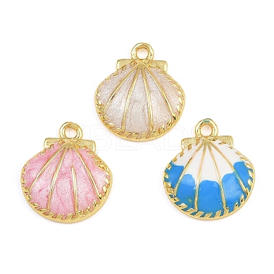 Brass Enamel Charms KK-I352-05G-1