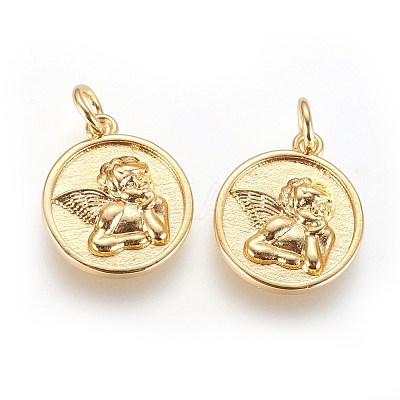 Brass Charms KK-G364-08G-1