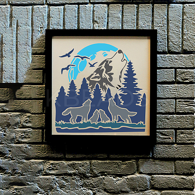 1Pc PET Hollow Out Drawing Painting Stencils DIY-MA0005-57-1