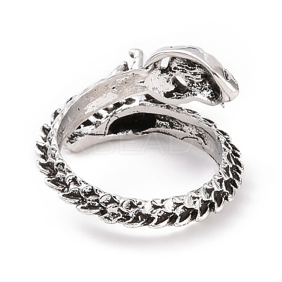 Dragon Alloy Cuff Rings for Men RJEW-F126-02AS-1