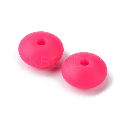 Rondelle Food Grade Eco-Friendly Silicone Focal Beads SIL-F003-07D-1