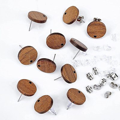 DIY Wooden Earring Making MAK-BC0001-19-1