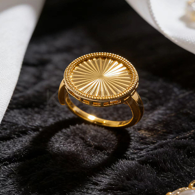Textured Brass Cuff Open Rings for Women ZP2124-1