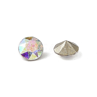 Glass Rhinestone Cabochons GLAA-A018-4mm-001AB-1