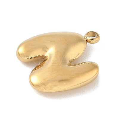 304 Stainless Steel Initial Pendants STAS-S186-12N-G-1