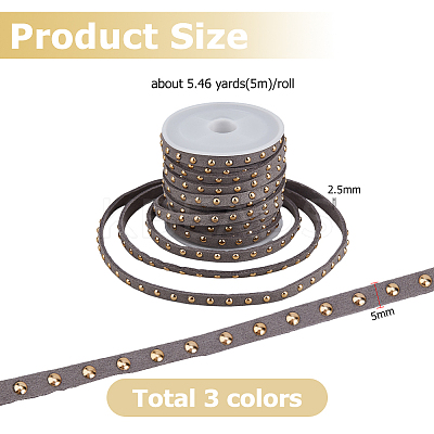 3 Rolls 3 Colors Faux Suede Cord LW-HS0001-01C-1